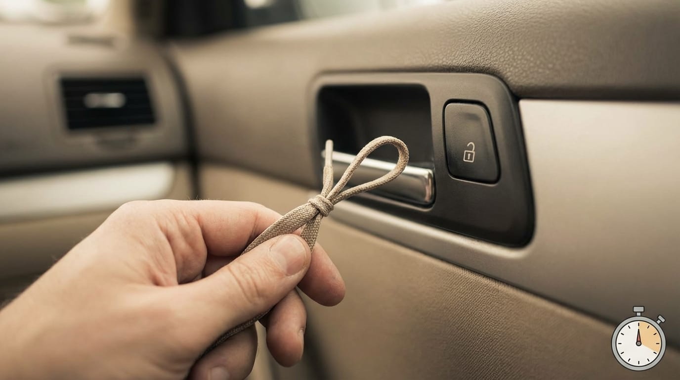 You are currently viewing How to Pop a Car Lock in Under 5 Minutes Using Just a Shoelace (Yes, Really)