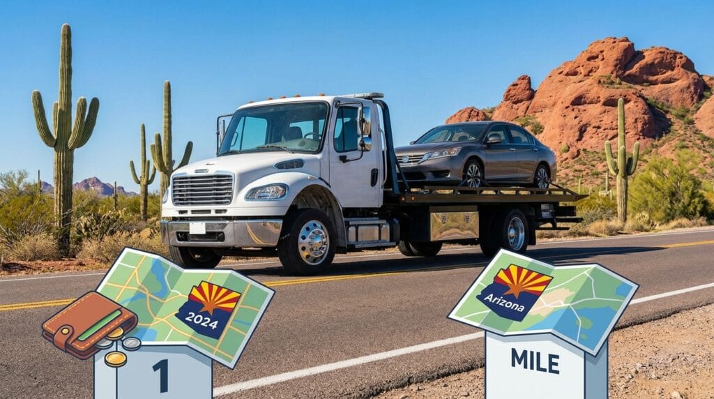 Read more about the article Tow Truck Cost in Arizona: 2024 Price Guide